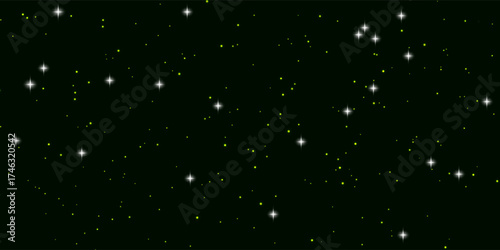 A serene night scene captures the charm of a city's historic architecture, with buildings' windows glowing against the star-speckled sky.