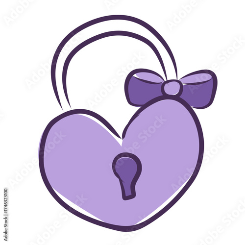 padlock with ribbon 