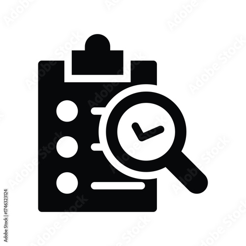 checking agreement glyph icon illustration vector graphic.eps