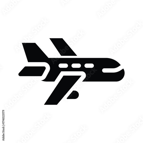 flight plane glyph icon illustration vector graphic.eps
