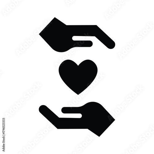 donate glyph icon illustration vector graphic.eps