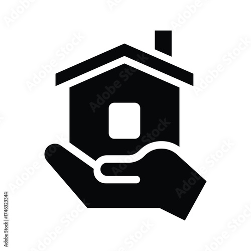 refugee glyph icon illustration vector graphic.eps