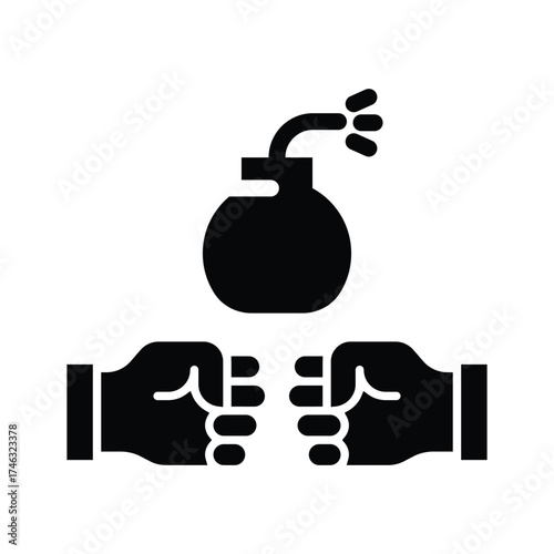  war glyph icon illustration vector graphic.eps
