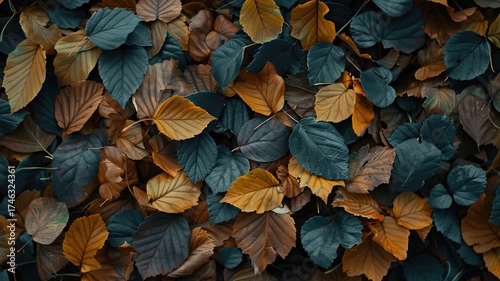 video A detailed view of a collection of leaves