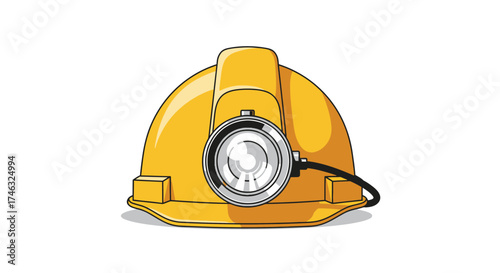 Yellow hard hat with a stethoscope attached.