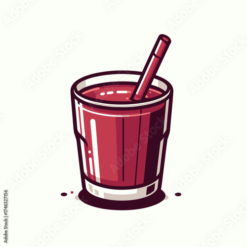 Glass of cranberry juice