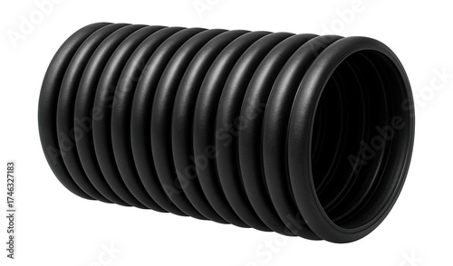 Durable corrugated pipe for industrial applications, designed for high external pressure