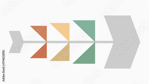 Flat vector arrow infographic showing step-by-step progress and direction. Suitable for business strategy, marketing plans, and process illustration.
