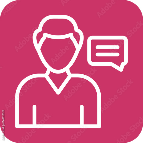 PR Specialist Male Icon Style