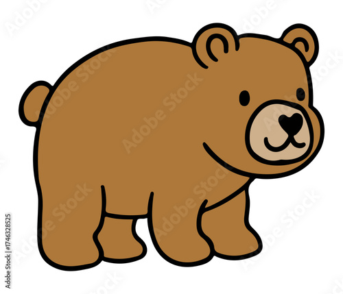 animal set cute bear sticker