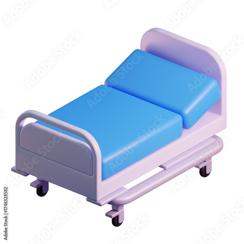 Medical Bed with Adjustable Backrest Care, Comfort, and Healing in a Modern Hospital Setting