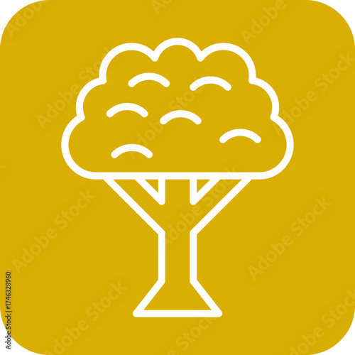 Oak Tree Icon Style