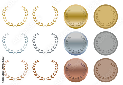  medal＆laurel wreath