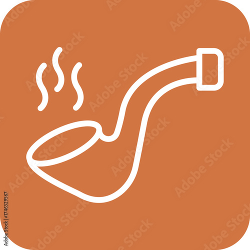 Smoking Pipe Icon Style