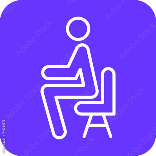 Sit Up Icon Style