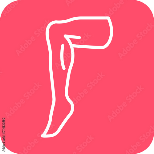 Leg Muscle Icon Style