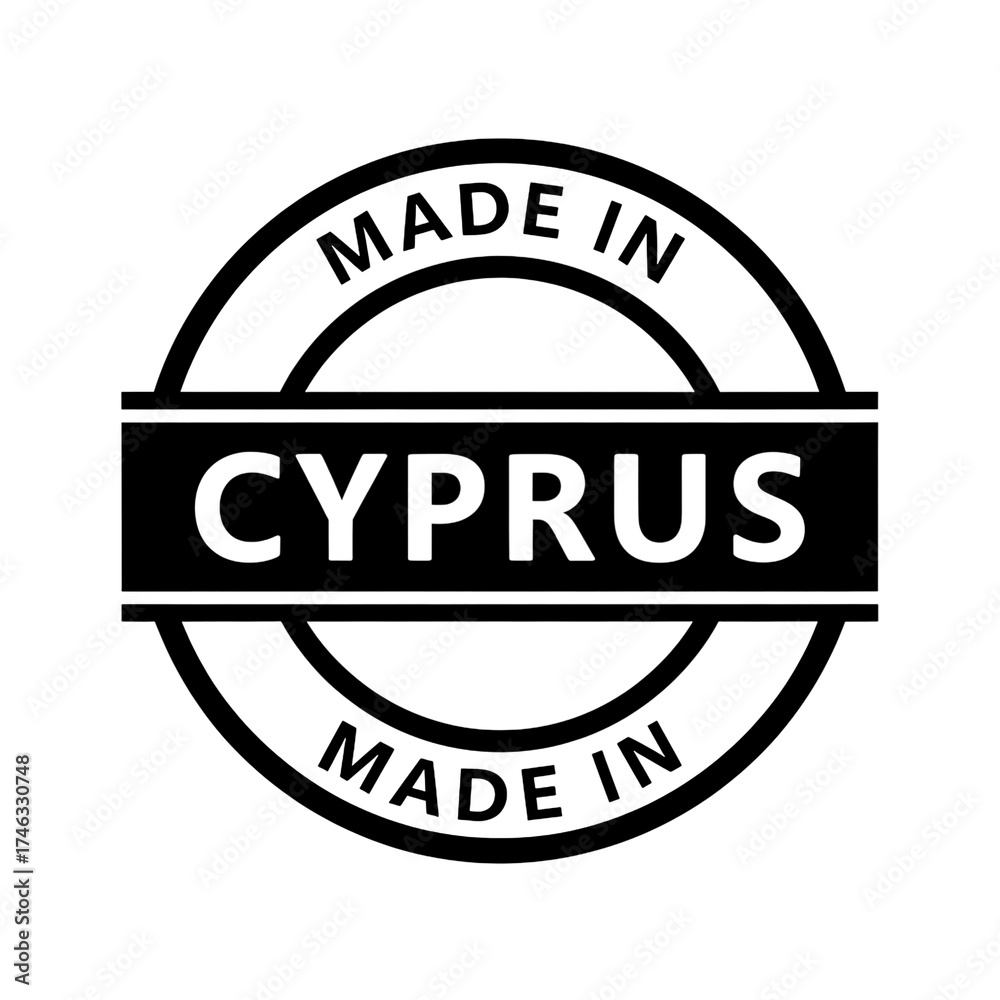 Fototapeta premium Made in cyprus stamp isolated on transparent background