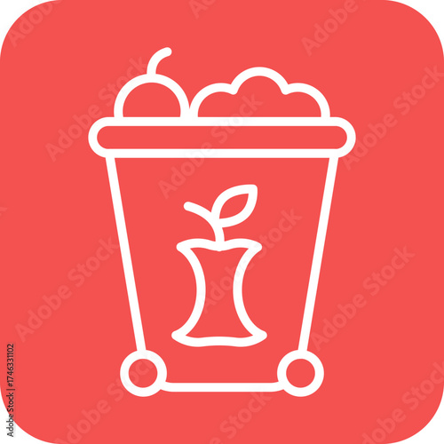 Food Waste Icon Style