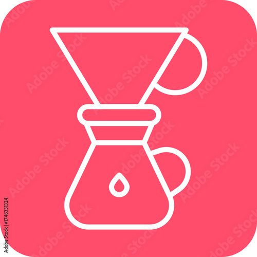 Coffee Dripper Icon Style