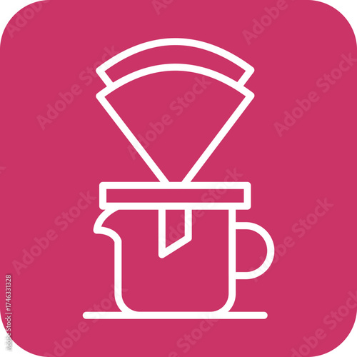 Coffee Filter Icon Style