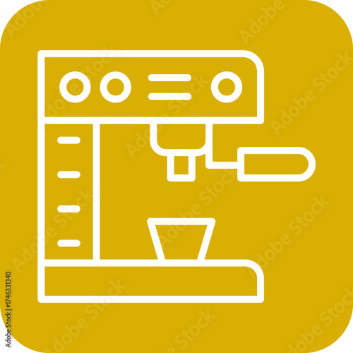 Coffee Machine Icon Style