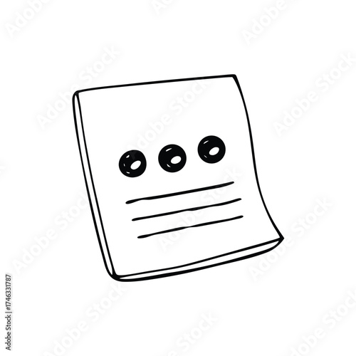 Minimalist line art design for a micro blog post layout with three distinct sections