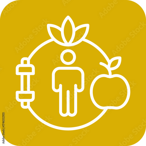 Healthy Lifestyle Icon Style