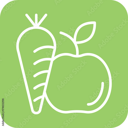 Healthy Food Icon Style