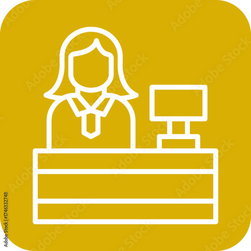 Clerk Female Icon Style