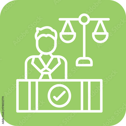 Court Appearance Icon Style