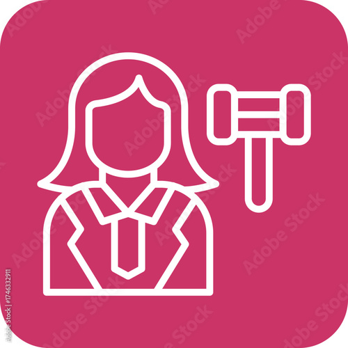 Judge Female Icon Style