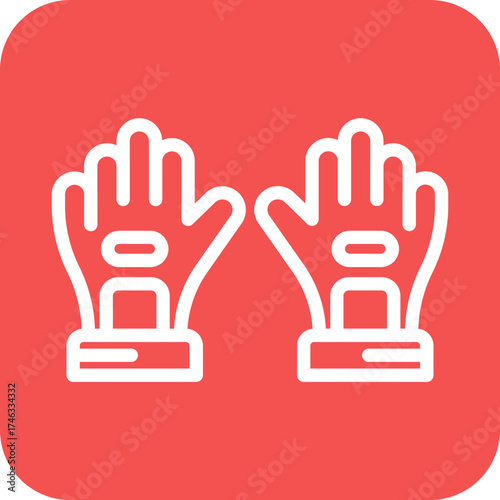 Goalkeeper Glove Icon Style