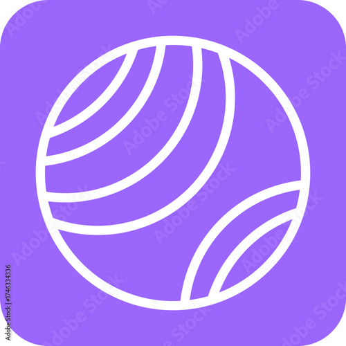 Exercise Ball Icon Style