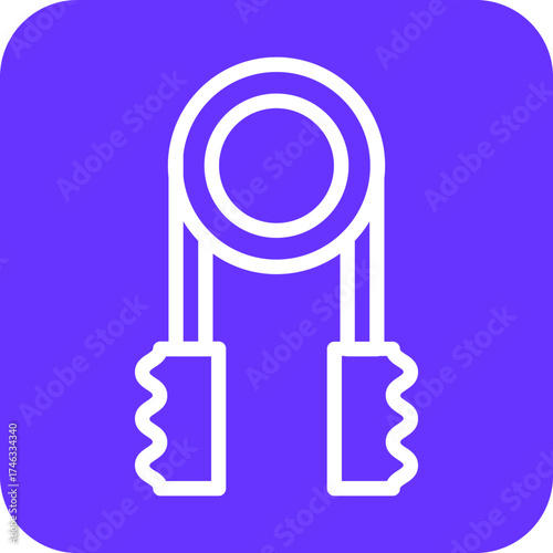 Hand Gripper Icon Style