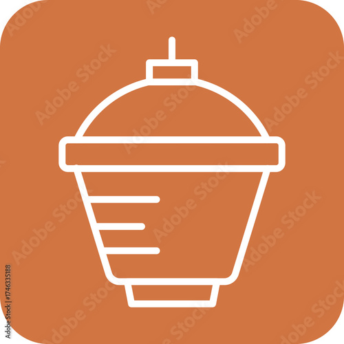 Crucible And Cover Icon Style