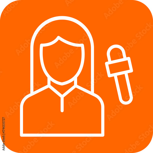 Journalist Female Icon Style