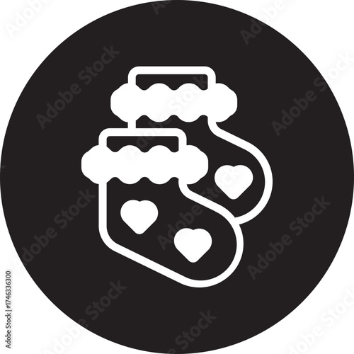 baby socks glyph icon