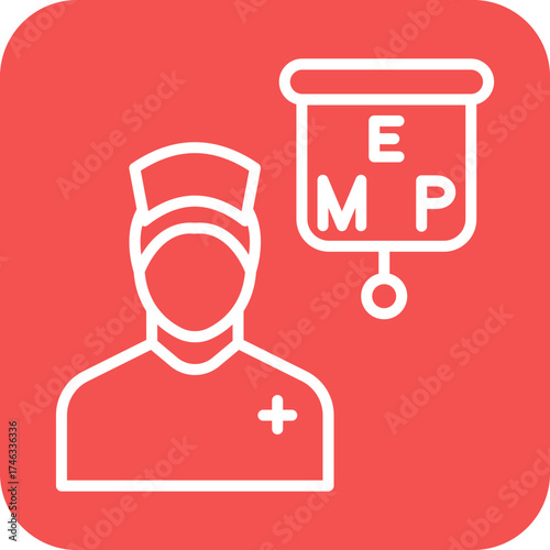 Ophthalmic Nurse Male Icon Style