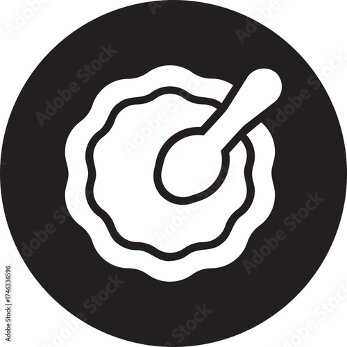 baby plate glyph icon