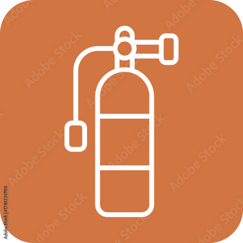 Diving Tank Icon Style