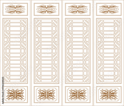 vector sketch illustration silhouette design decorative ornament pattern background classic vintage ethnic traditional retro full carving abstract modern 