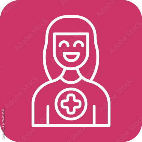 Female Patient Icon Style