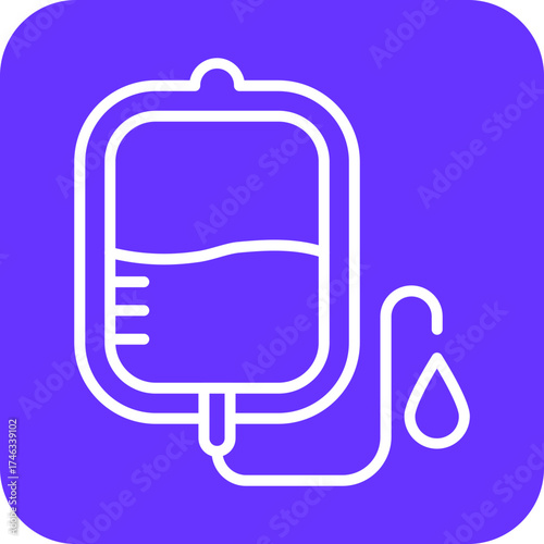 Blood Bag Icon Style