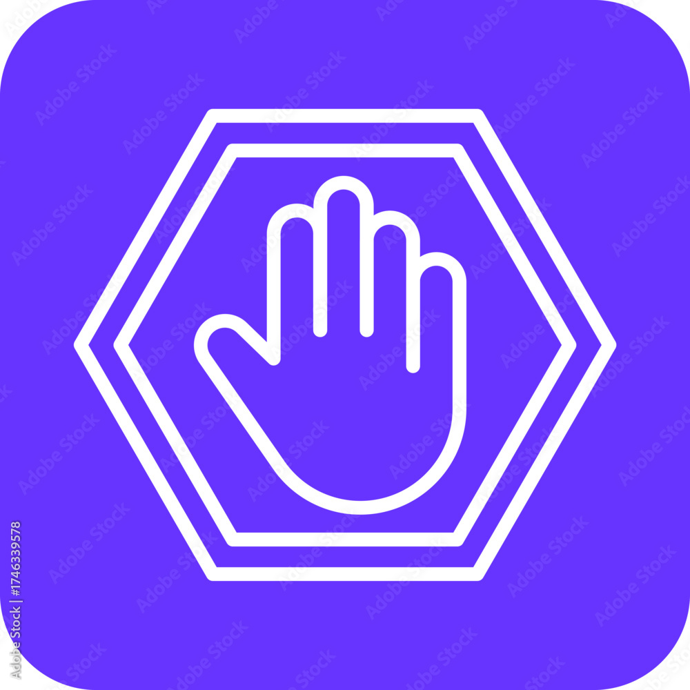 Obraz premium Stop Sign Icon Style