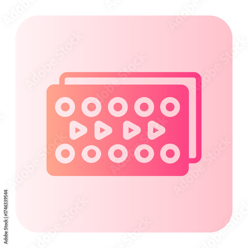 contraceptive pills gradient icon