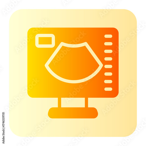 ultrasonography gradient icon