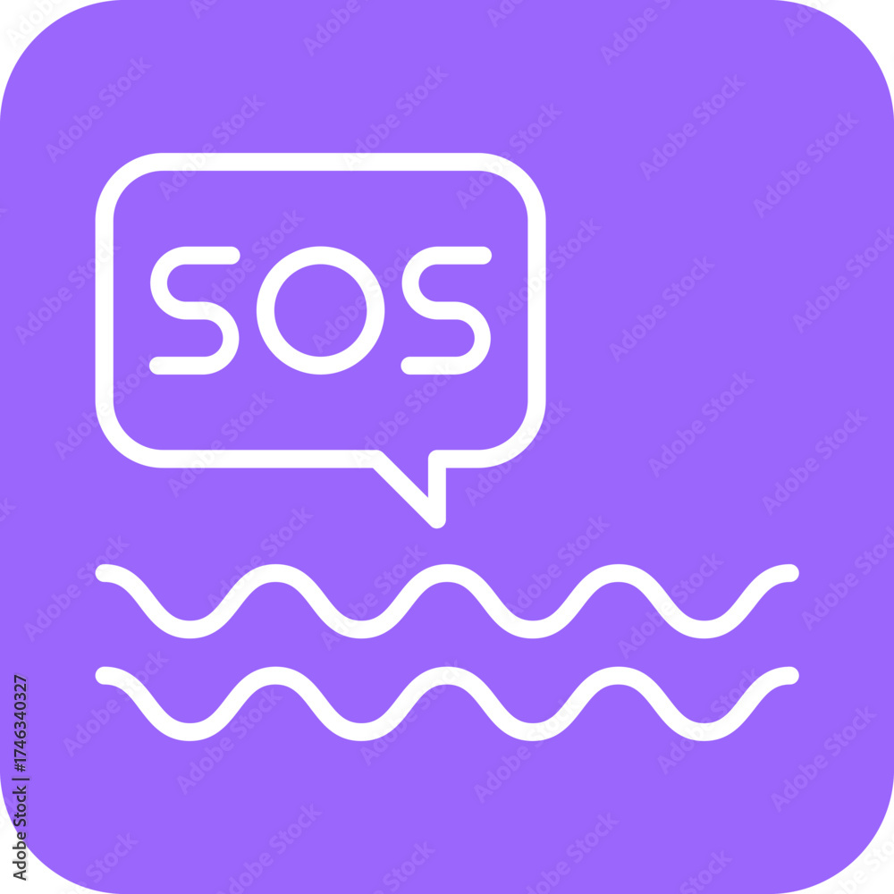 Fototapeta premium Sos Icon Style