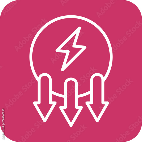 Reduce Energy Consumption Icon Style
