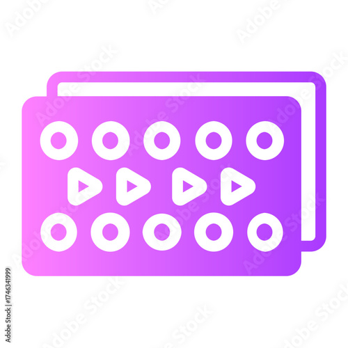 contraceptive pills gradient icon