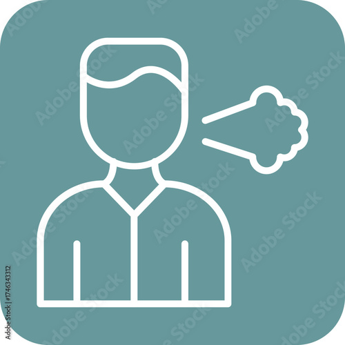 Shortness Of Breath Icon Style